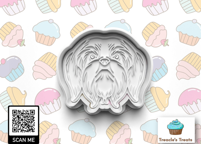 Shih tzu Head Fondant/cookie stamp with cutter 