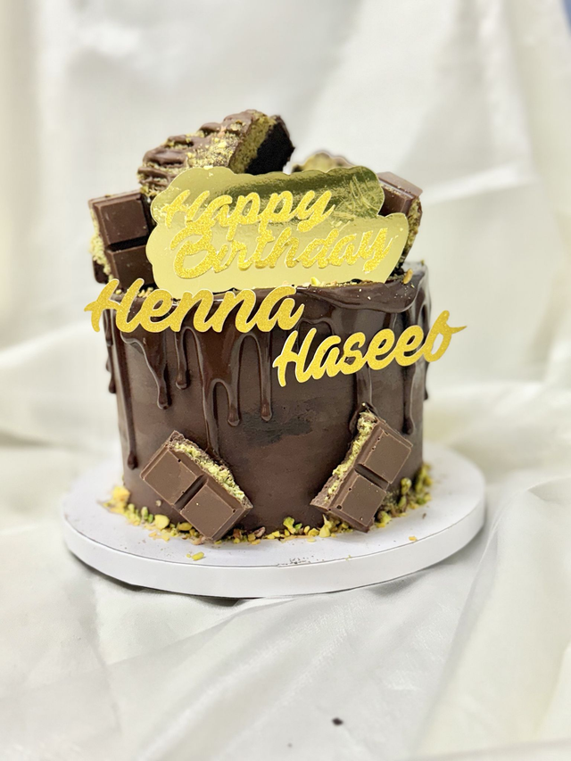 Kunafa Brownie chocolate Cake