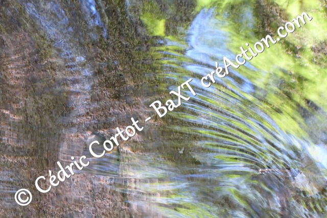 Impression sur alu dibond - Reflets et cours d'Eau (ref P1190149)