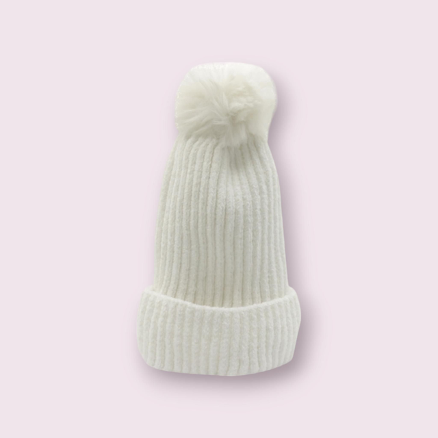 Bonnet hiver pompon 