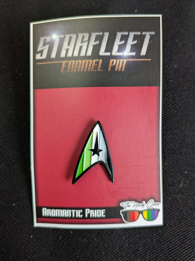 Starfleet Insignia Aromantic Pride Flag Soft Enamel Pin Badge