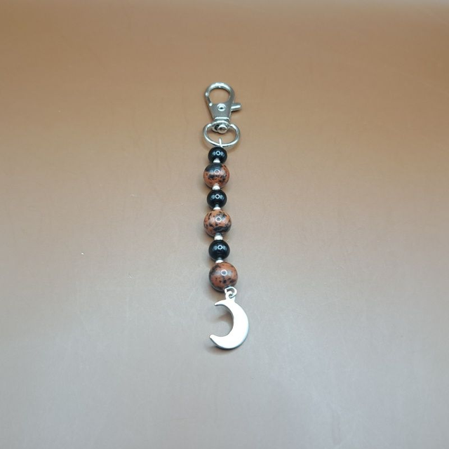 Bijou de sac Obsidienne acajou obsidienne noire