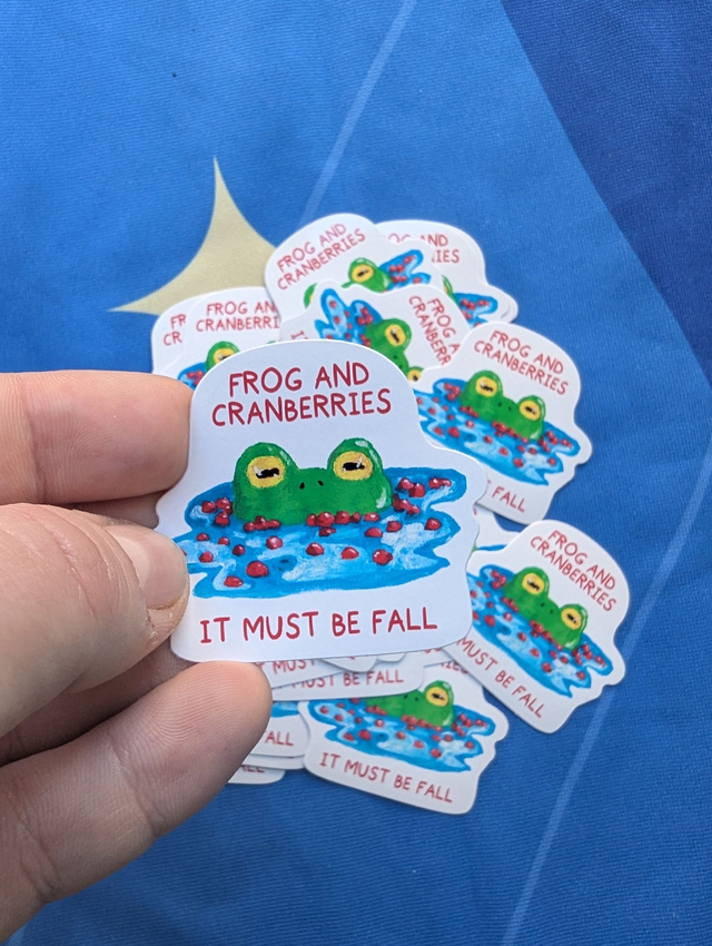 Cranberry Frog Sticker