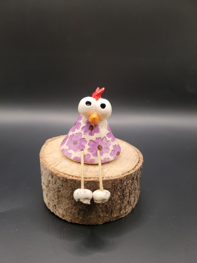 Poulette LEONIE en céramique,  artisanale