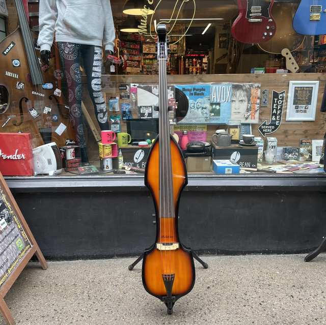 Palatino VE-500 Electric Upright Bass, Sunburst with Stand - Pre Owned