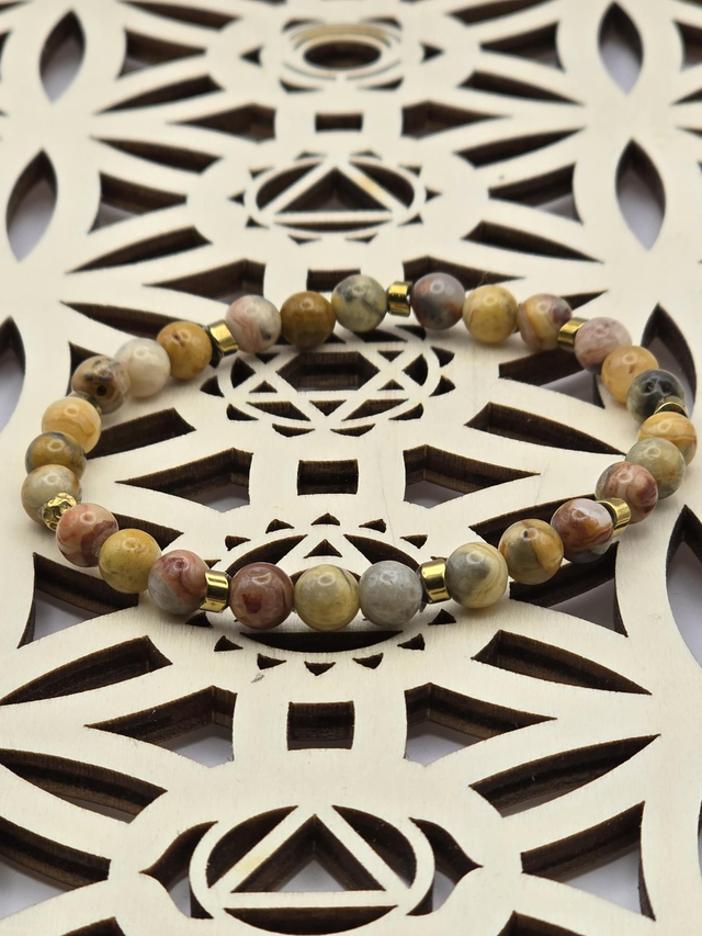 Bracelet Agate crazy lace 0,6 cm 