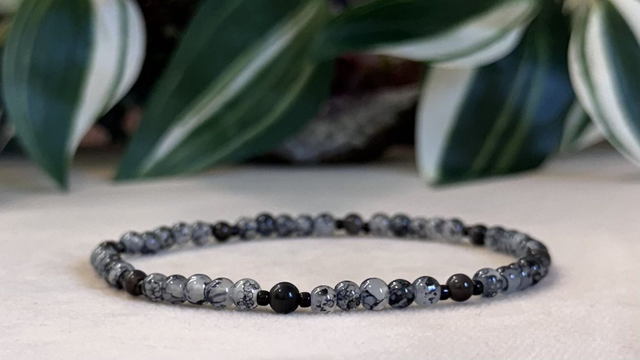 Bracelet | Obsidienne Argentée - Sobre