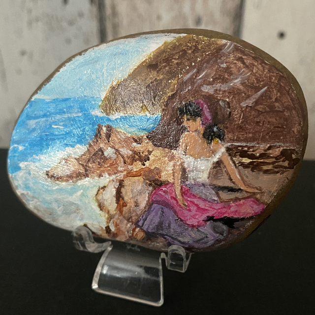 Femme aux rochers