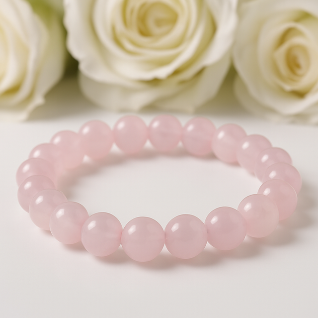 Pure Rose Armband – Rozenkwarts Minimal