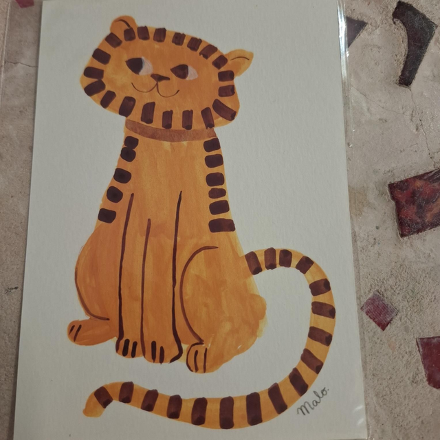 Mal32 A6 originale tigre assis