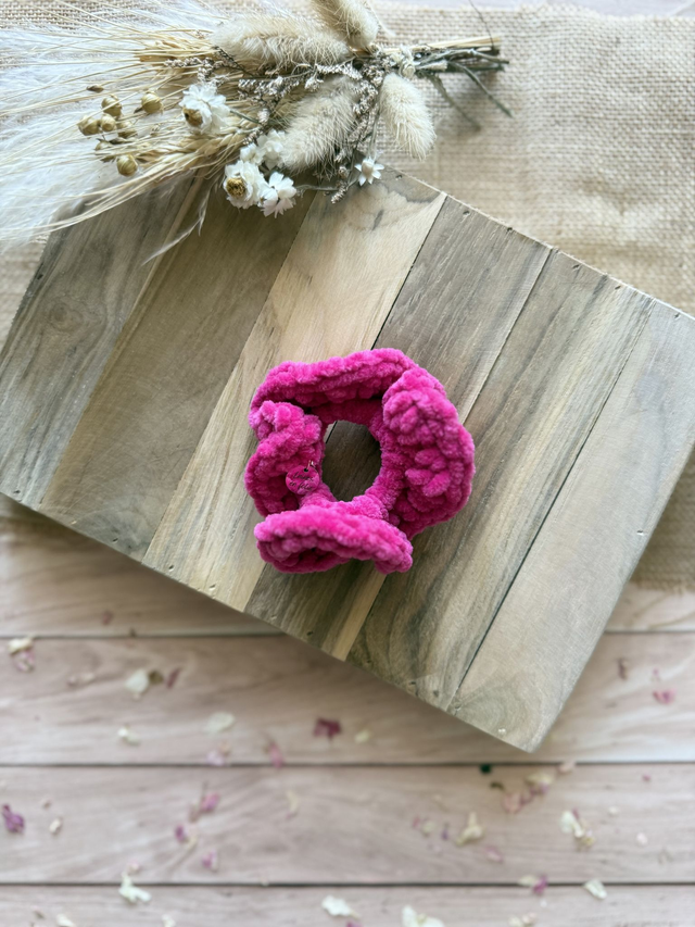 Chouchou tout doux rose fushia 