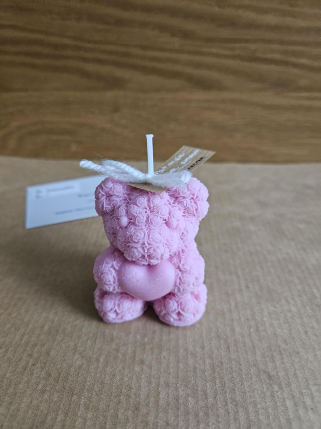 Bougie ours coeur