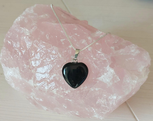 Cœur Agate Noire