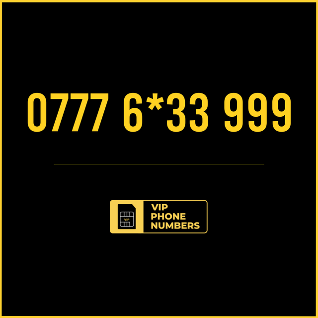 0777 6*33 999 - VIP Gold Phone Number 