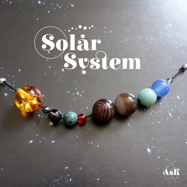 Solar System planets necklace