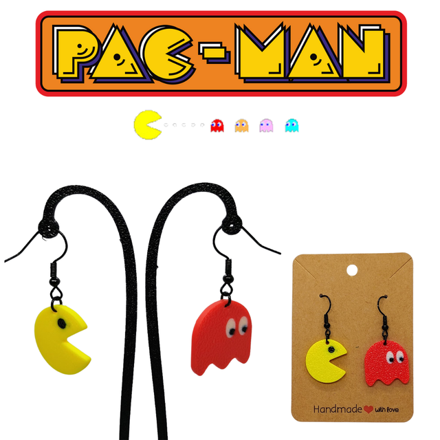 🕹️ Pac-Man Earrings | 80s Retro Gaming Jewellery | Vintage Arcade Gift UK 👾