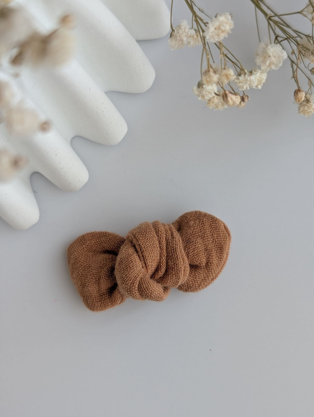 Barrette Noeud Romie Sable