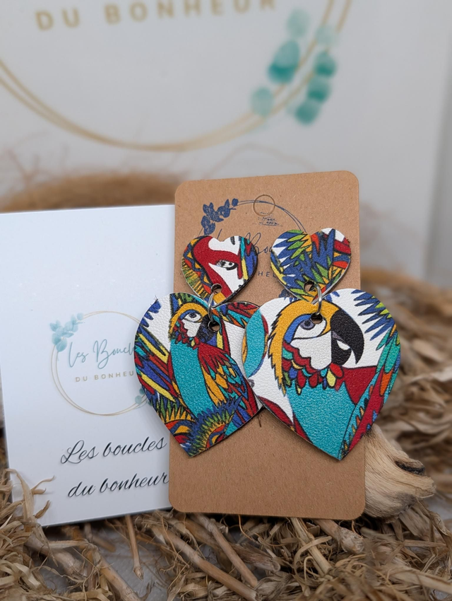 Boucles d'oreilles Louise perroquet lo105