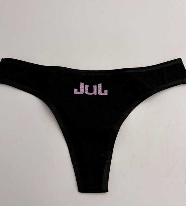 Tanga noir JuL rose clair phospho 