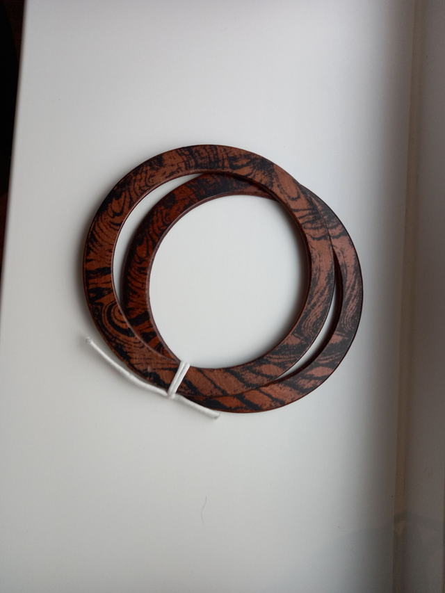 Tassenbeugel rond bruin (14 cm)