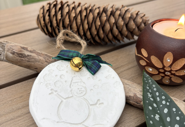 Boule de Noël en argile Snowman 