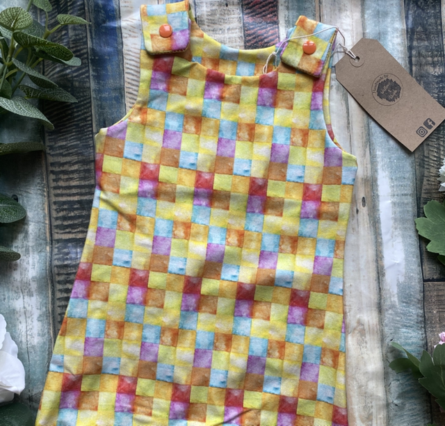 Check Short Dungarees 6-9m