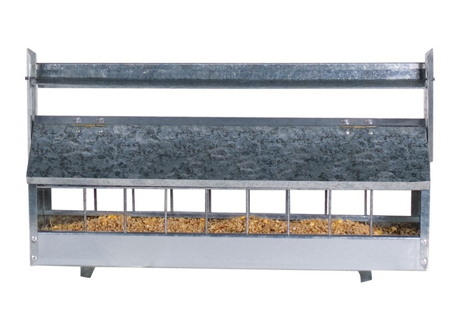 Mangeoire à toit à rouleau tournant – 4,2 L pour 15 poules