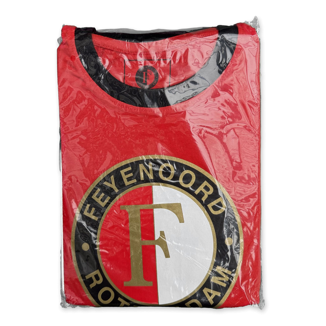 Feyenoord Shortama voor kinderen - Groot logo - rood/zwart