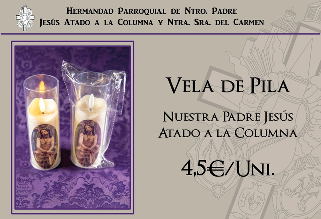 Vela de pila Jesús Atado a la Columna