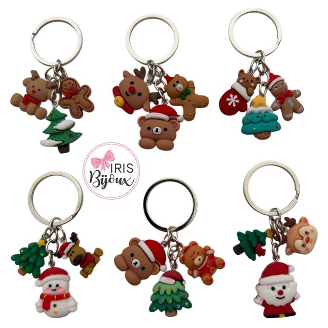 Portachiavi con soggetti natalizi 