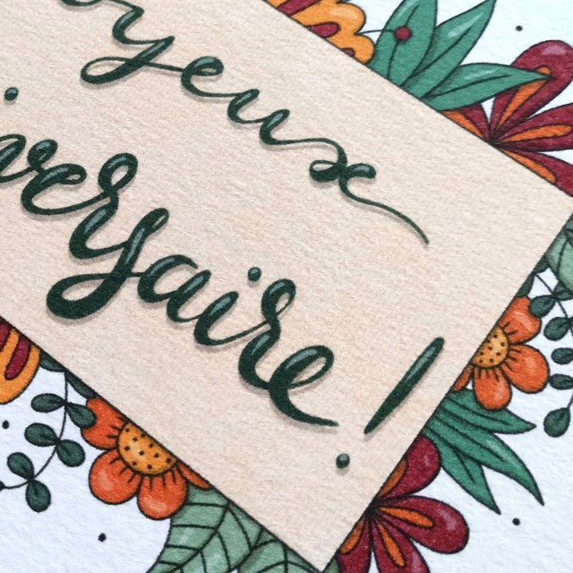 Carte Joyeux Anniversaire Fleurs