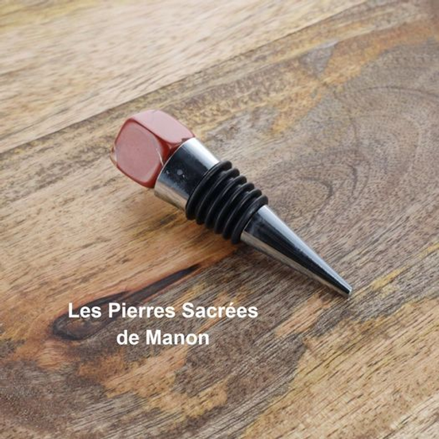 Bouchon de bouteille Jaspe rouge