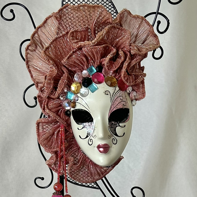 Vintage Venetian Masquerade Mask Jewellery Organiser and Ring Dish