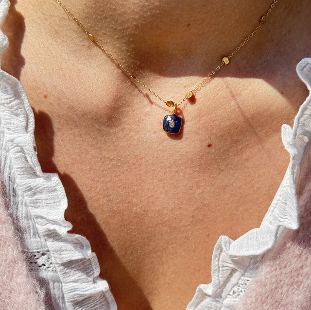 Collier Éclats Kyanite bleue