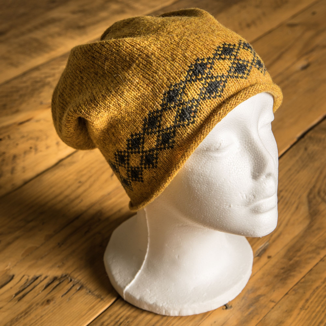 Torridon mustard Beanie. Winter Hats. Wool accessories. Unisex Knitted hat. Unisex beanie. 