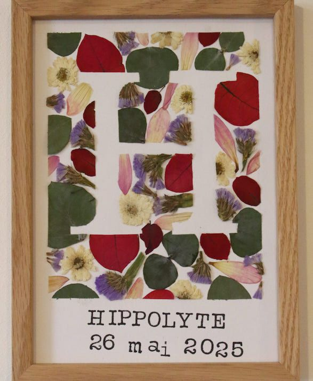 Lettre fleurie personnalisée