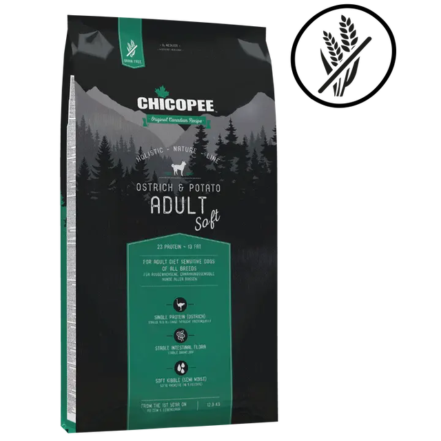 CHICOPEE HNL Holistic Nature Line Adult Maxi Ostrich & Potato Soft, 12 kg