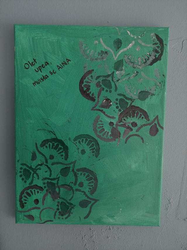 Upea sinä, muista se aina, teksti taulu, tekstillä 30x40cm