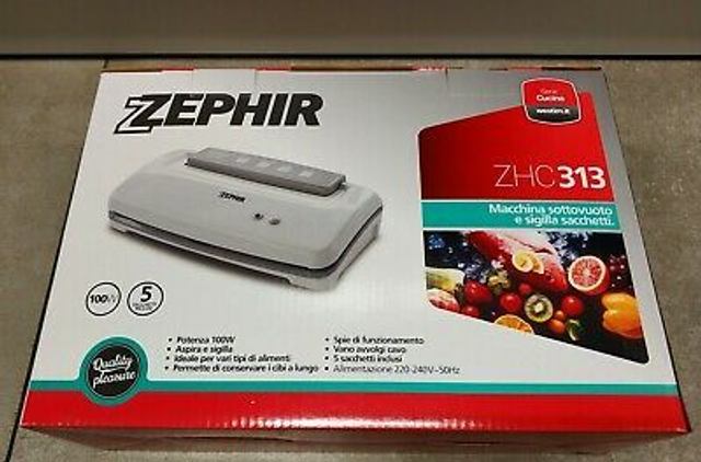 Macchina sottovuoto "Zhephir" per alimenti automat. 100w 
