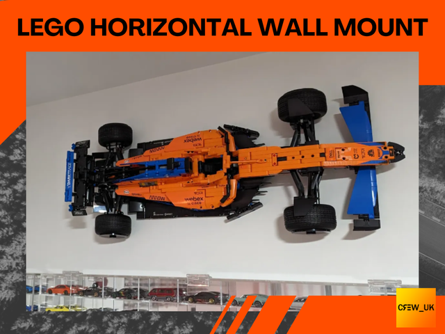 HORIZONTAL Wall mount for LEGO McLaren F1 Race Car 42141