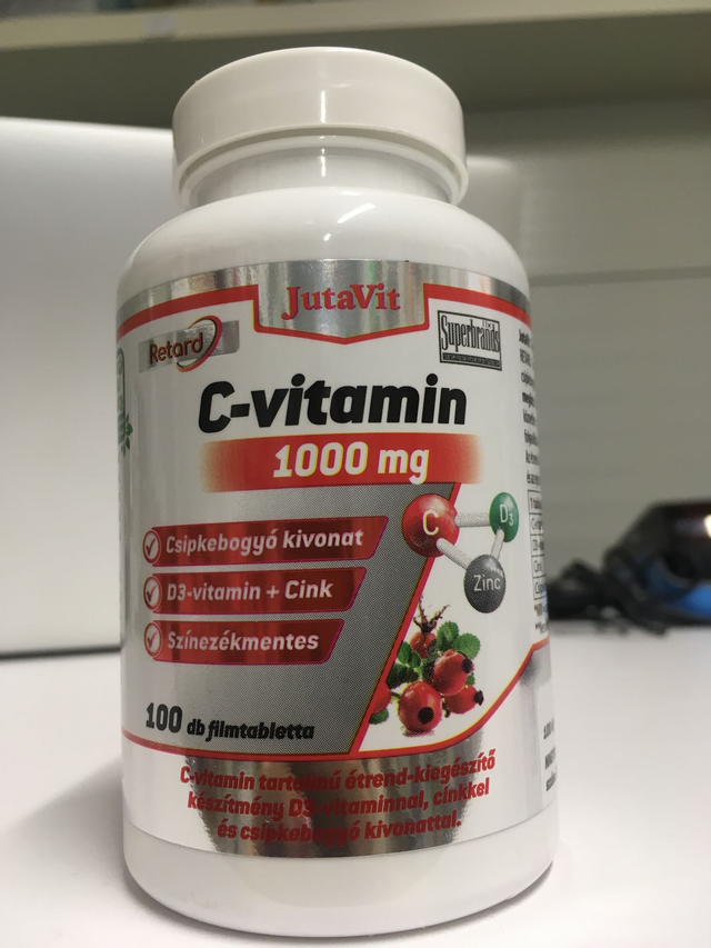  JutaVit Vitamín C 1000 mg + D3 + Zinok tablety 100KS