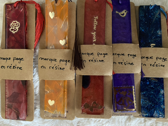 Marque-pages résine 