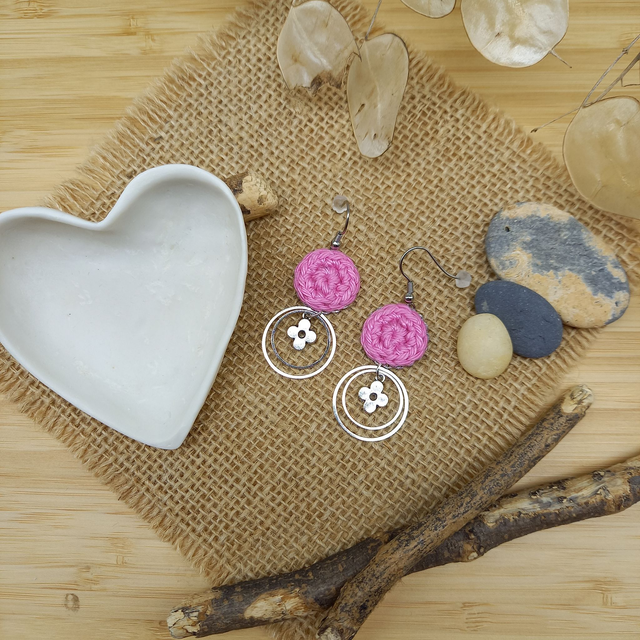 Boucles d'oreille Ce que j'aime vraiment - Roses