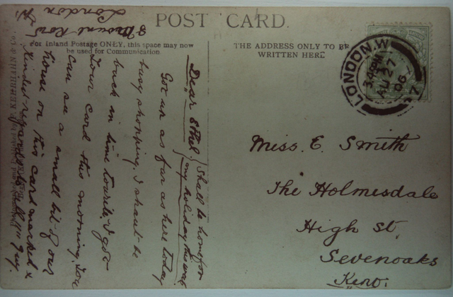 Carlos Place, Mayfair,  London W.  posted 1906 Published by F. Kehrhahn postcard Our Ref: A316