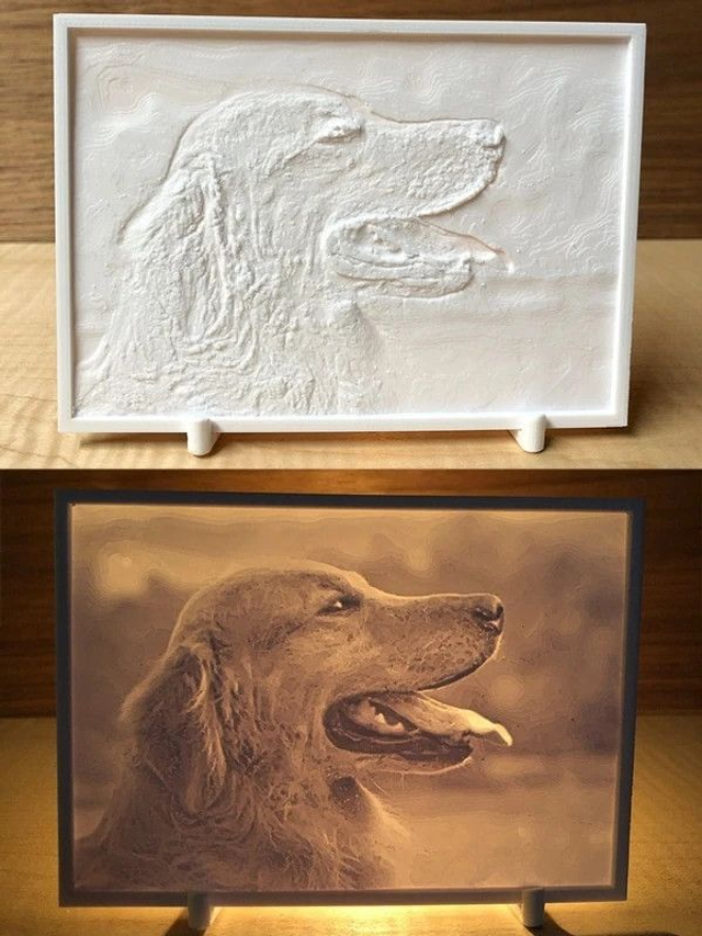 Lithophanie Personnalisée – Photo Gravée en 3D ( avec lumière arrière ) 