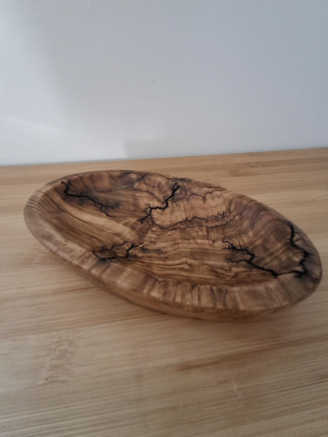 Petit vide poche ovale en olivier