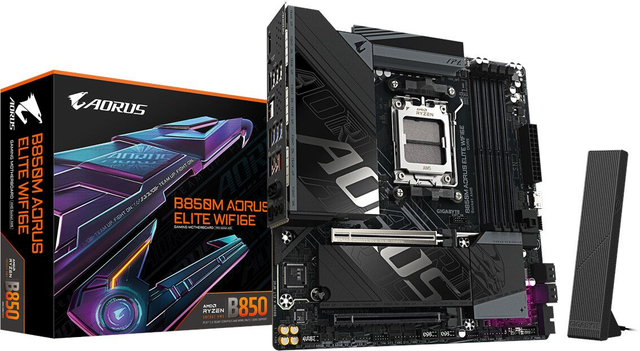 02.2.0099 – Scheda Madre Gigabyte B850M AORUS ELITE – Micro‑ATX gaming avanzata per Ryzen 7000/8000/9000