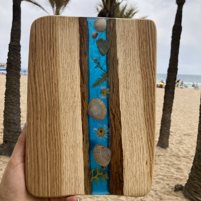 Oak sea themed serving and cutting board 