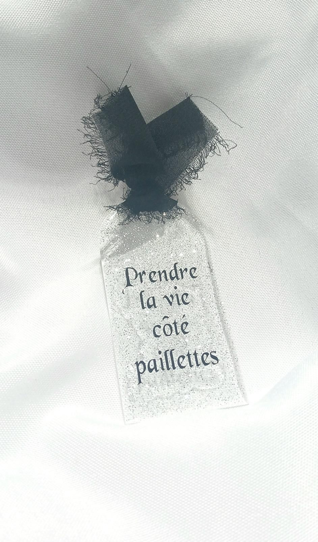 MARQUE-PAGE &quot;Prendre la vie côté paillettes&quot;