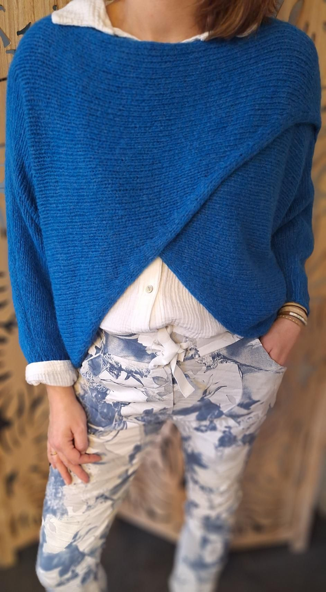 pull croisé beu